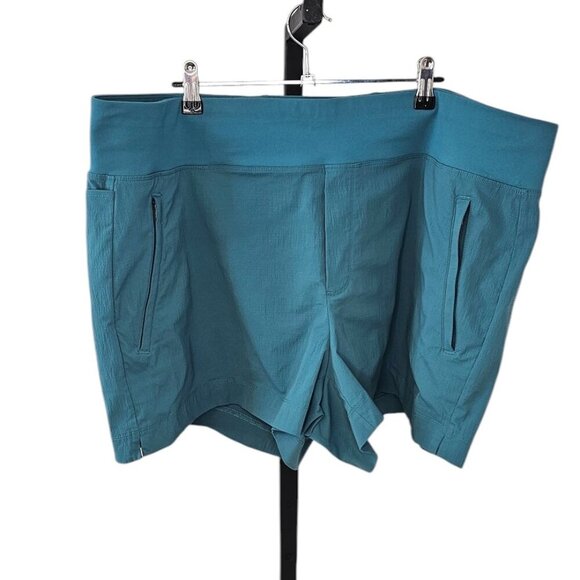 Athleta Womens Trekkie North Short, Athletic, Outdoor, Plus Size, Teal, 20 - Picture 1 of 9